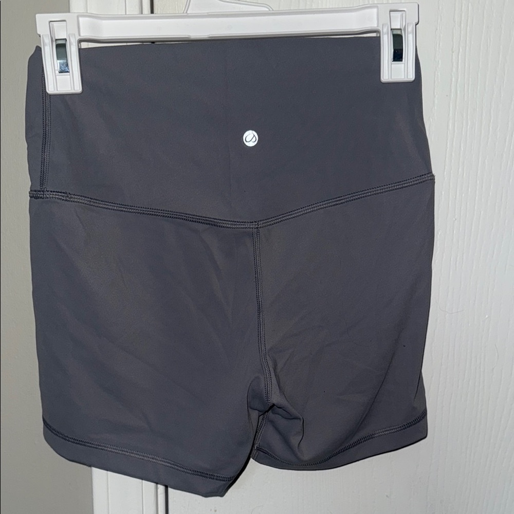 CRZ YOGA Gray Bike Shorts High Waist Compression